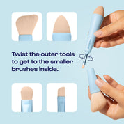 Multi-Tasker: Brocha de Maquillaje 4 en 1 Alleyoop