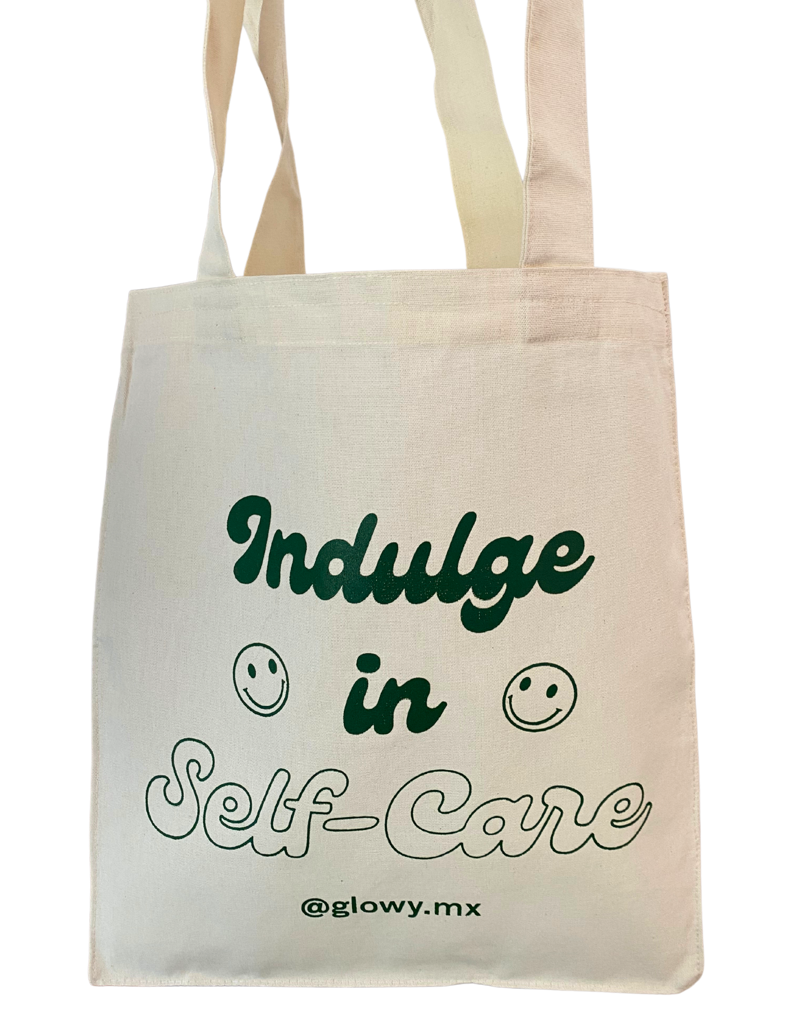 "Indulge in Self-care" Glowy Tote Bag