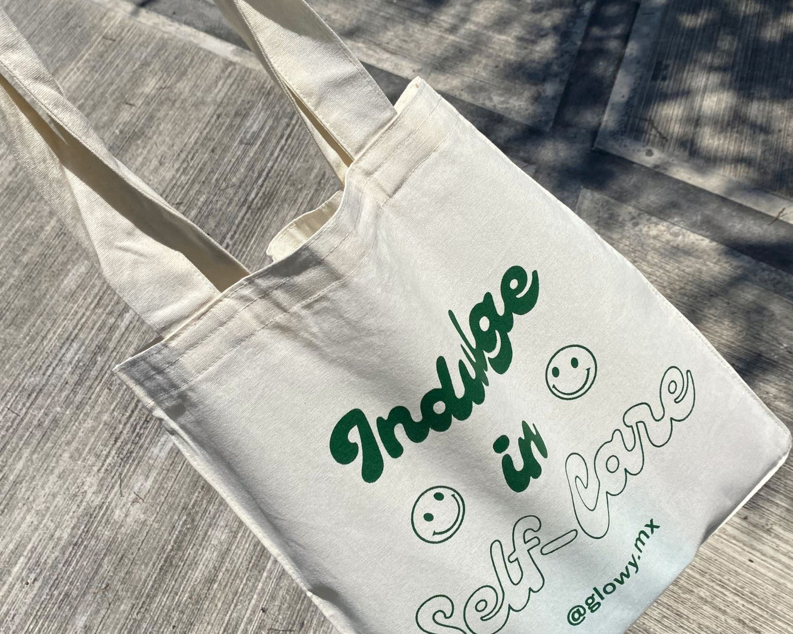 "Indulge in Self-care" Glowy Tote Bag GLOWY 