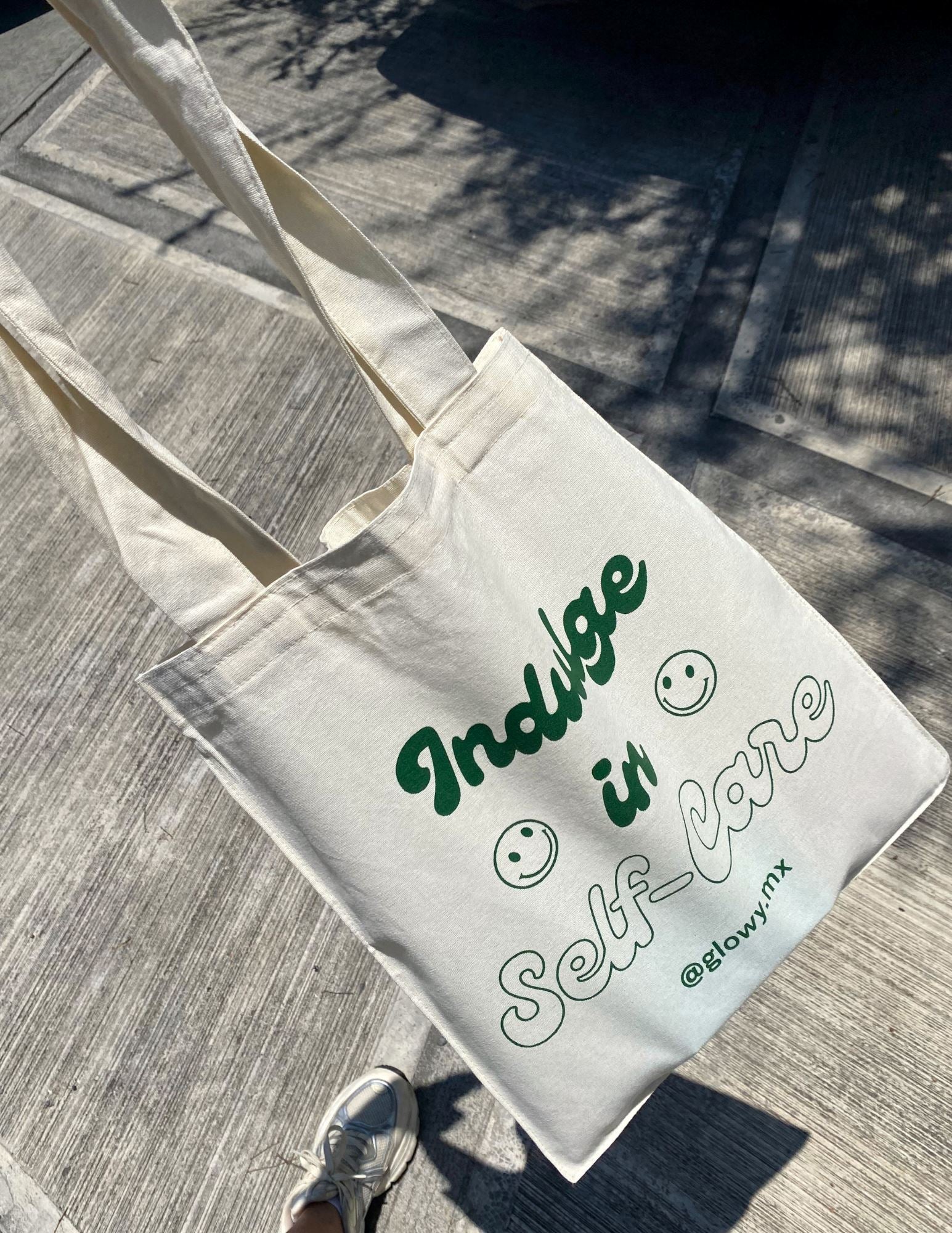 "Indulge in Self-care" Glowy Tote Bag GLOWY 