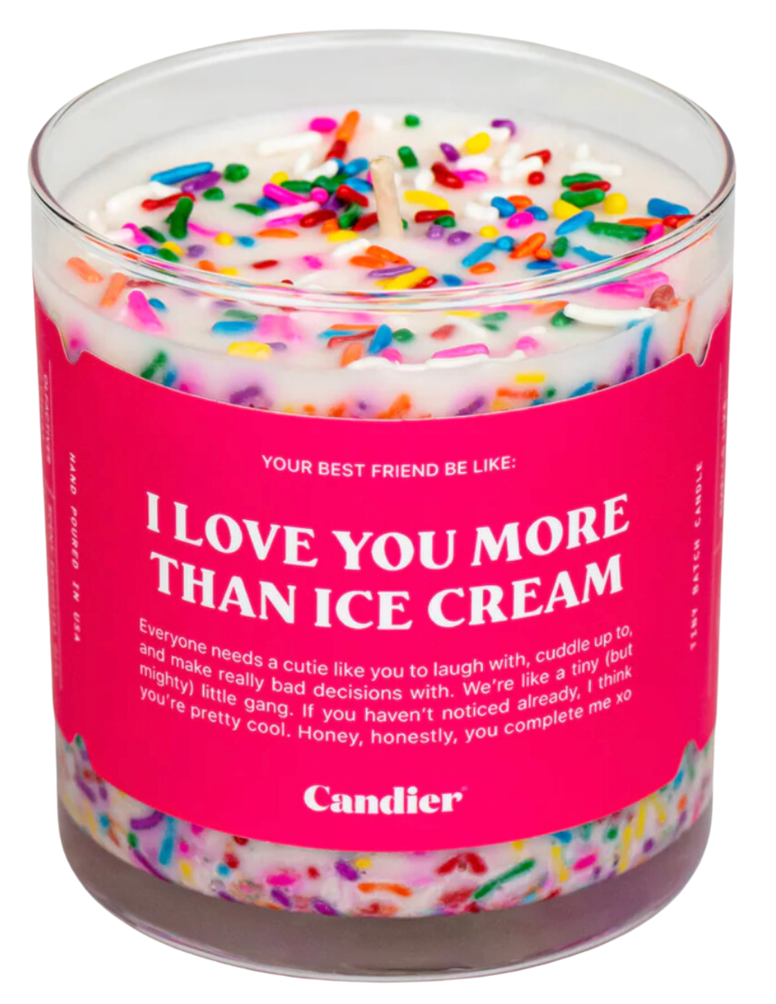 "I love you more than ice cream" - Vela Aromática