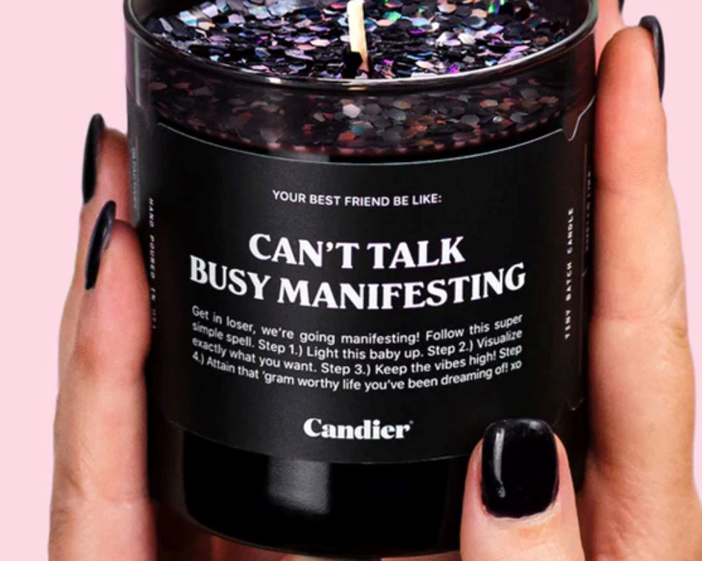 "Can't Talk, Busy Manifesting" - Vela Aromática Ryan Porter 