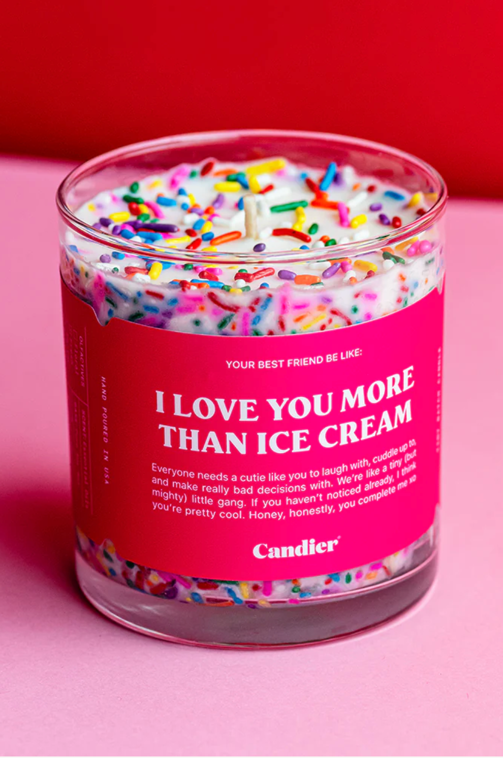 "I love you more than ice cream" - Vela Aromática