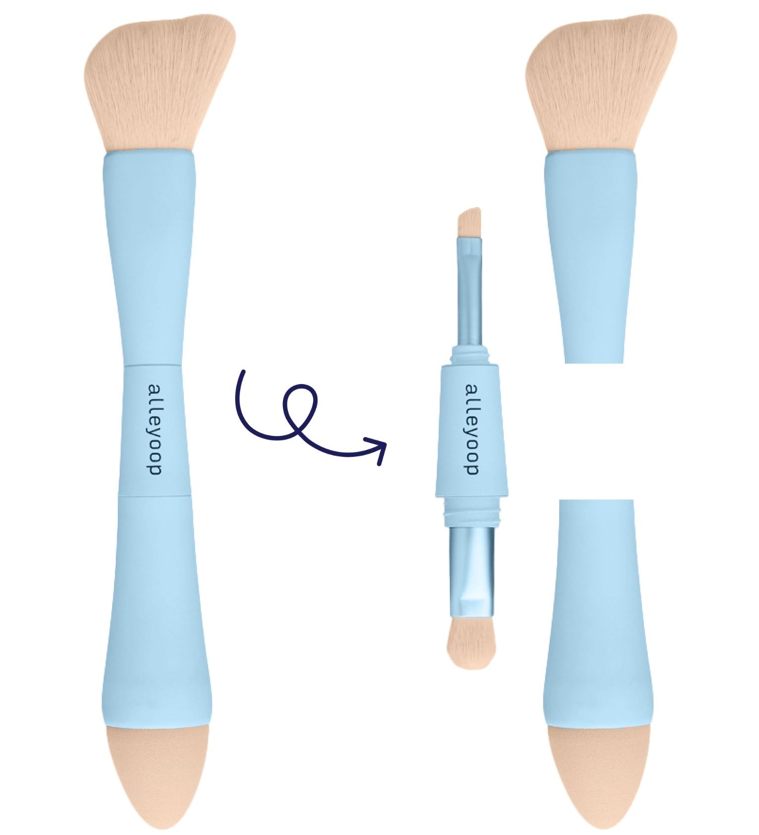Multi-Tasker: Brocha de Maquillaje 4 en 1 Alleyoop 