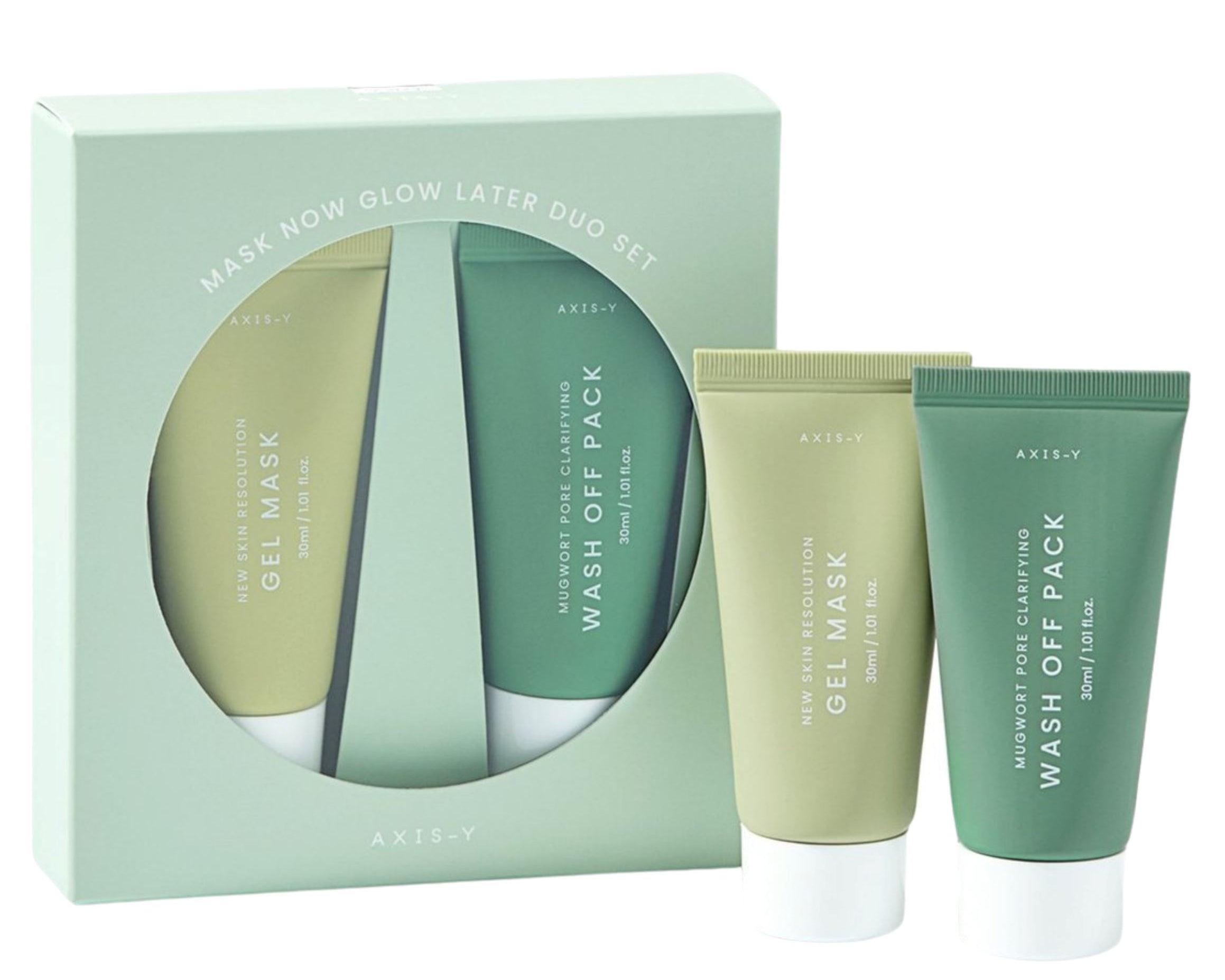 Mask Now Glow Later Duo Set | Mascarilla Exfoliante & Hidratante AXIS-Y 
