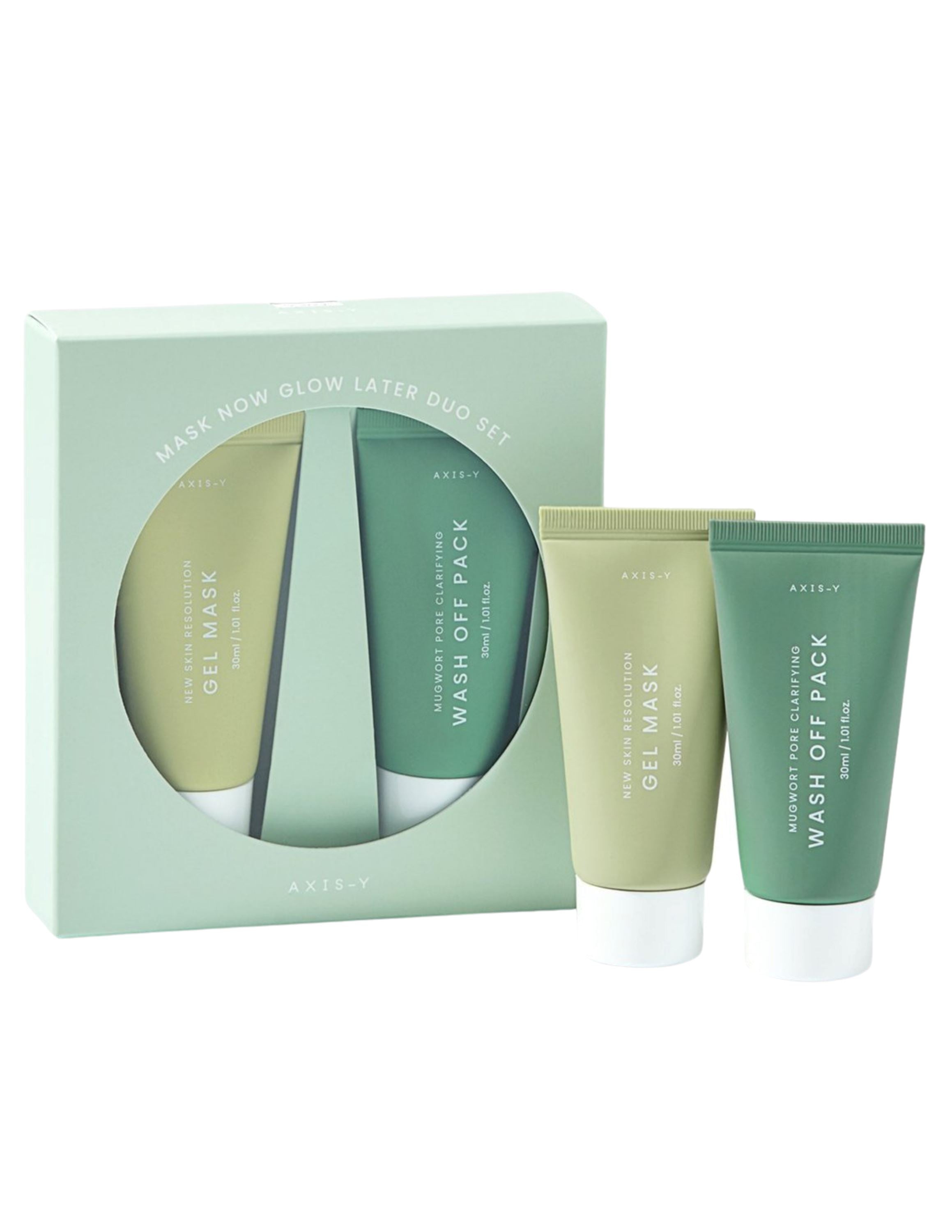 Mask Now Glow Later Duo Set | Mascarilla Exfoliante & Hidratante AXIS-Y 