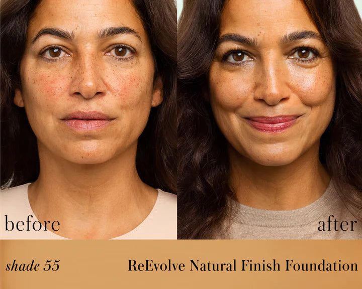 ReEvolve Natural Finish Liquid Foundation RMS Beauty 55 (tanned amber for olive skin tones) 