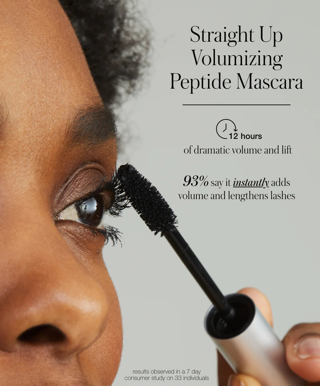 Straight Up™ Volumizing Peptide Mascara
