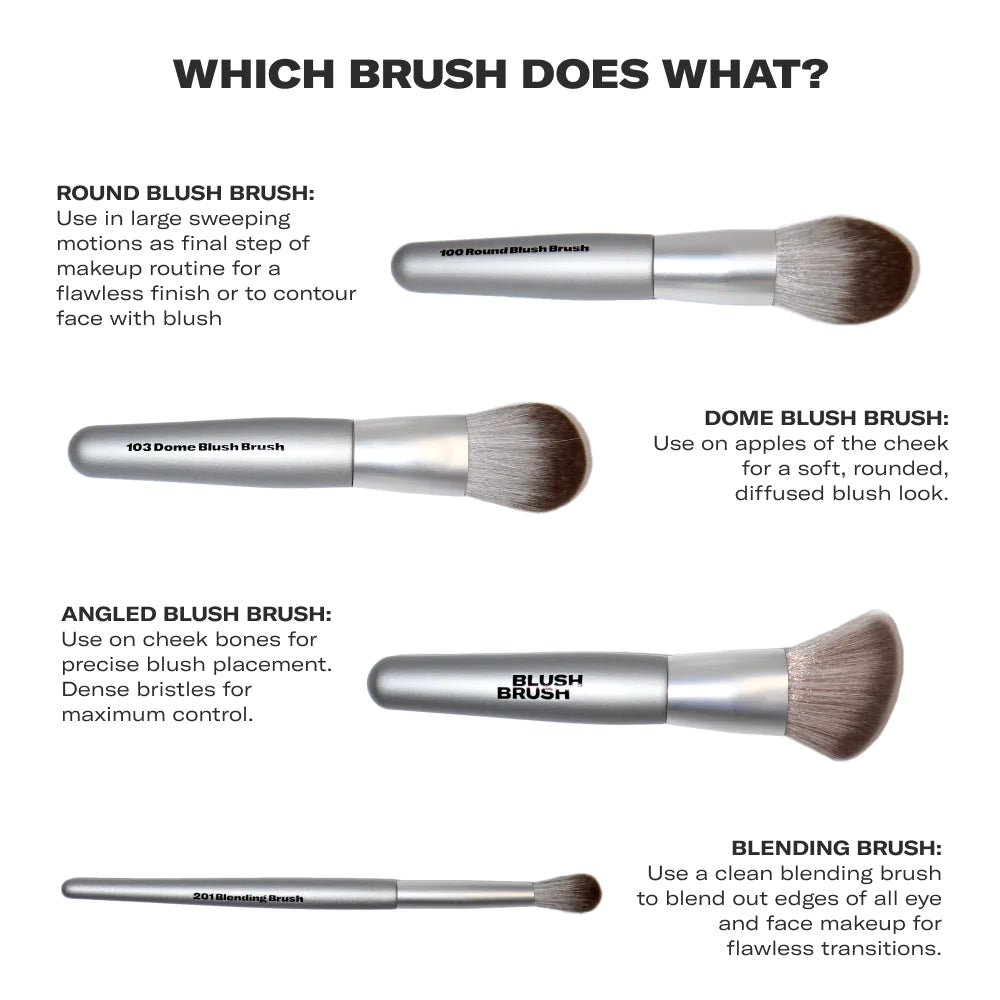 Blush Brush Brocha Para Polvo Y Rubor Round Blush Brush Brocha