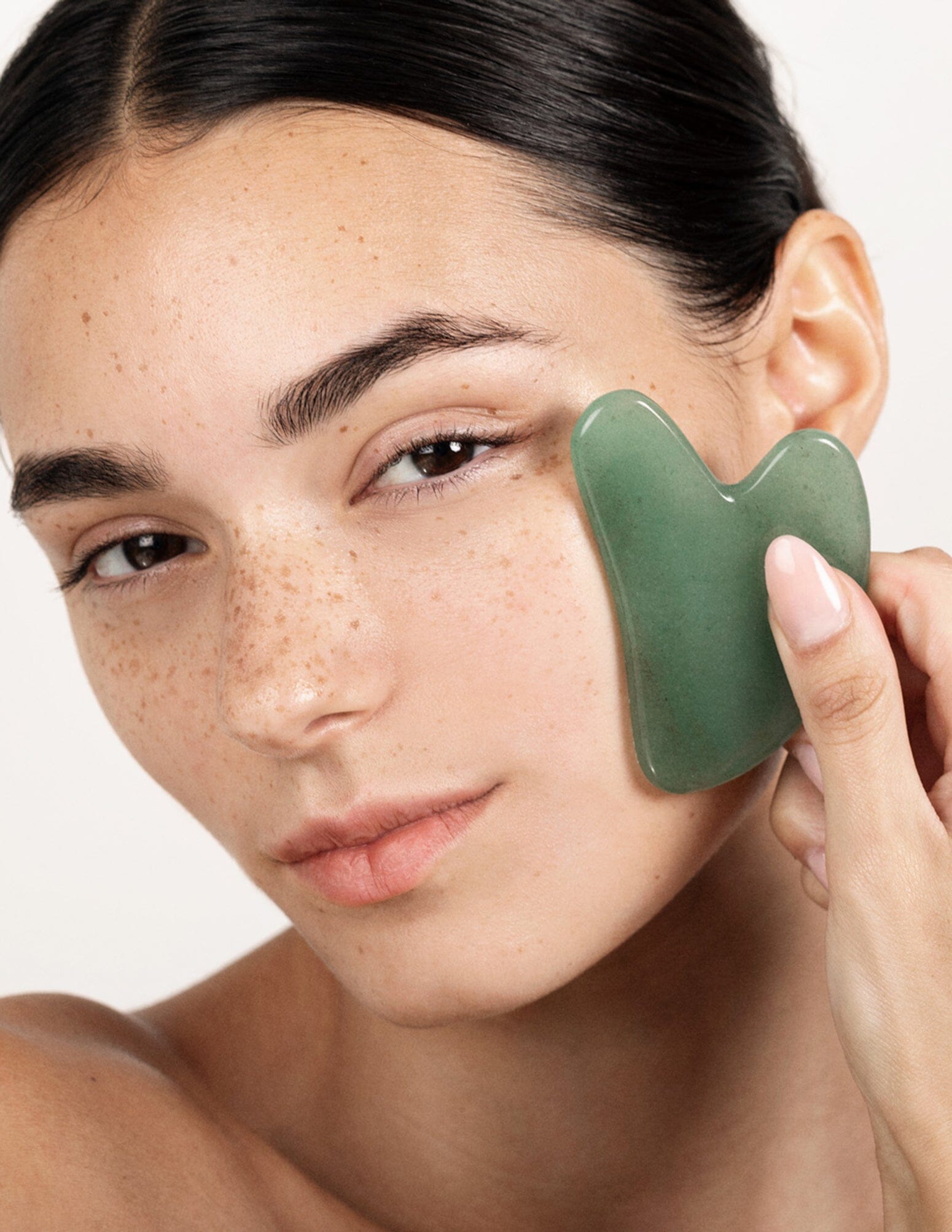 Gua Sha de Cuarzo Verde GLOWY 