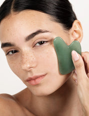 Gua Sha de Cuarzo Verde GLOWY 
